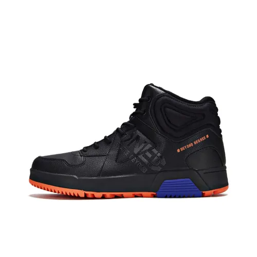 361° Warm Slip-Resistant High-Top Skateboard Shoes Men's Black Red