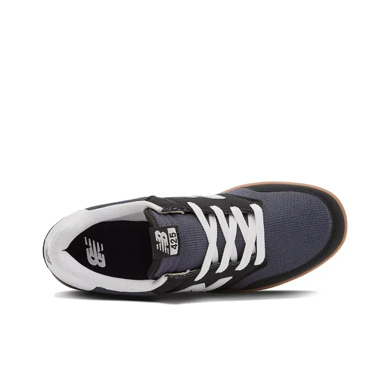 New Balance NB 425 AM Durable Lightweight And Breathable Low-Top Skateboard Shoes Men's Black Blue-2