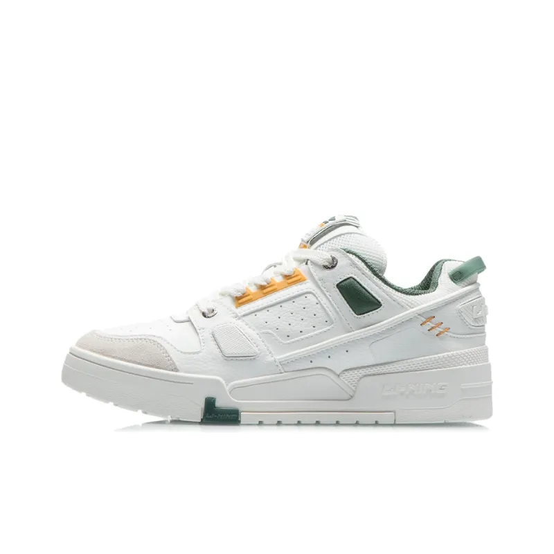 LiNing Coverage Slip Resistant, Abrasion Resistant, Lightweight, Breathable Low Top Skateboard Shoes Men's Ecru-0