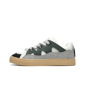 FILA FUSION Casper Anti Slip Wear Resistant Low Top Skateboard Shoes Men's White Gray