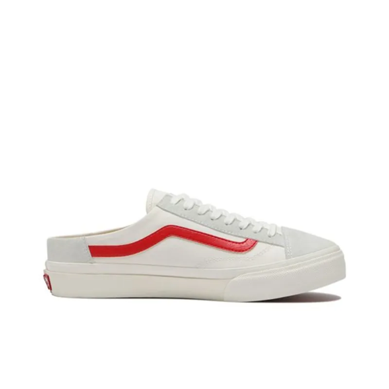 Vans Style 36 Low-Top Skateboard Shoes Unisex White Red Japan Version-1