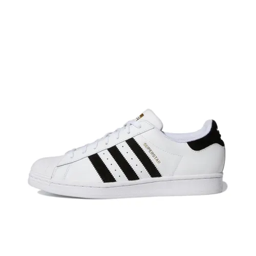 Adidas Originals Superstar Non Slip Lightweight Casual Skate Shoes White Black Unisex 'White Black'