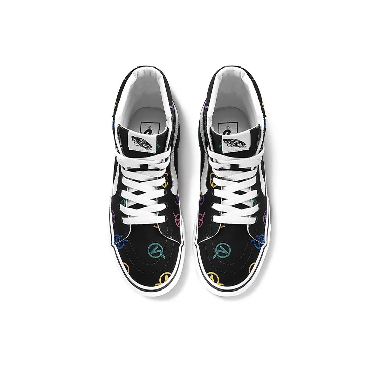 Vans SK8 HI Black Unisex 'Black White'-2