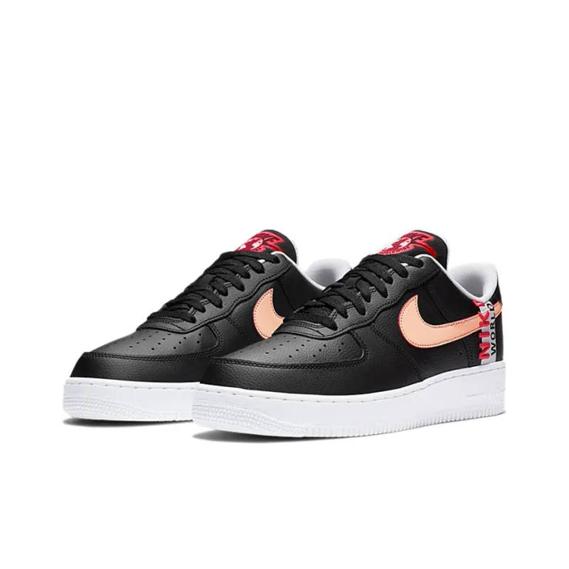 Nike Air Force 1 Low '07 LV8 Worldwide Pack Black Flash Crimson-2