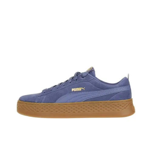 PUMA Smash Platform L Skateboard Shoes Women's Low-Top Blue