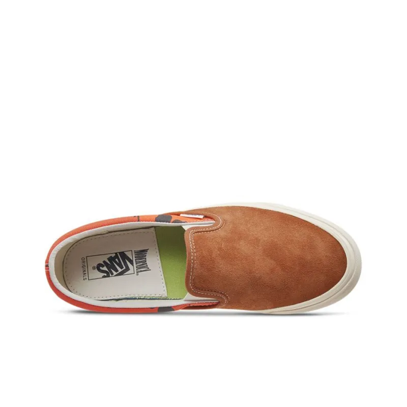 Vans Slip On Modernica Orange Hawaiian Print-2