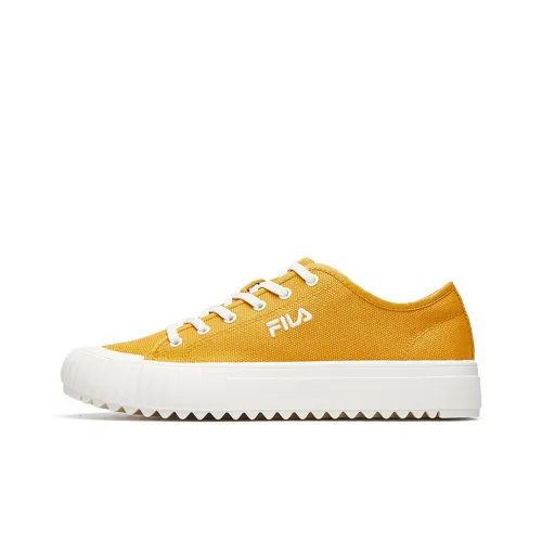 FILA CANVAS Skateboard Shoes Men Low-Top Saffron