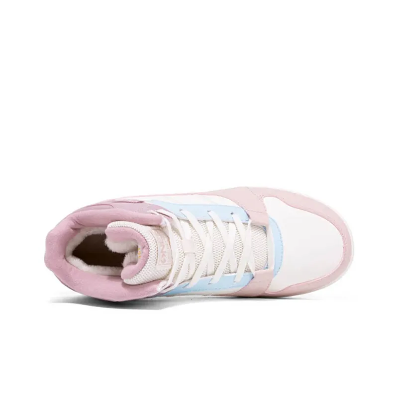 361° Thermal Mid Top Winter Padded Skateboard Shoes Women's Pink-3