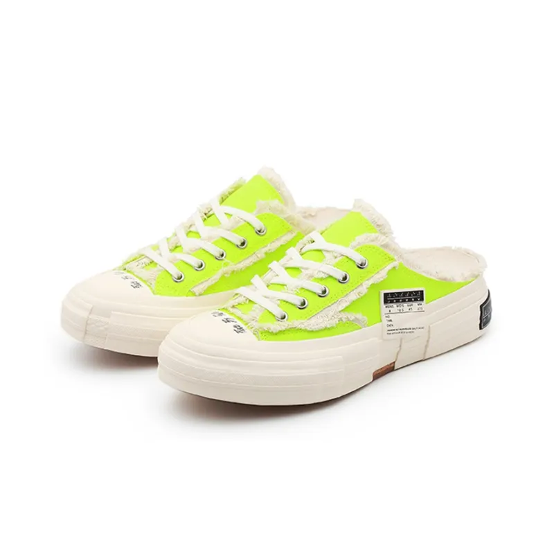 VESSEL G.O.P. Slip On Low Top Skateboard Shoes Unisex Neon Green-2