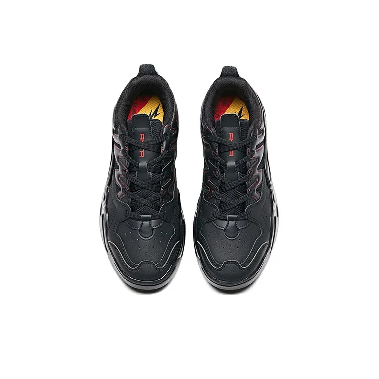 Anta Life Collection Low Top Skateboard Shoes Men's Black Red-2