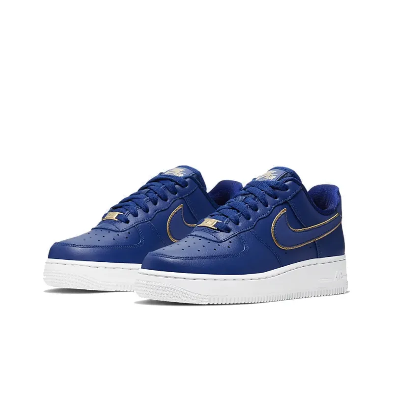 Nike Air Force 1 Low Blue Gold Swoosh Women's-2