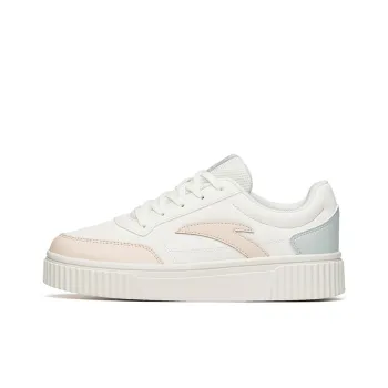 Anta Life Collection Cookie Shoes Anti Slip Wear Resistant Low Top Skateboard Shoes Women's White Brown
