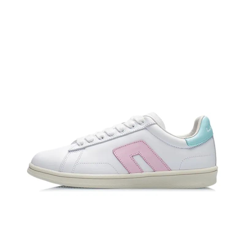 LiNing CF Tracing Low Top Skateboard Shoes Women's White Pink-0