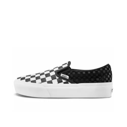 Vans Slip-On Classic Platform 'Woven - Black Blanc De Blanc'