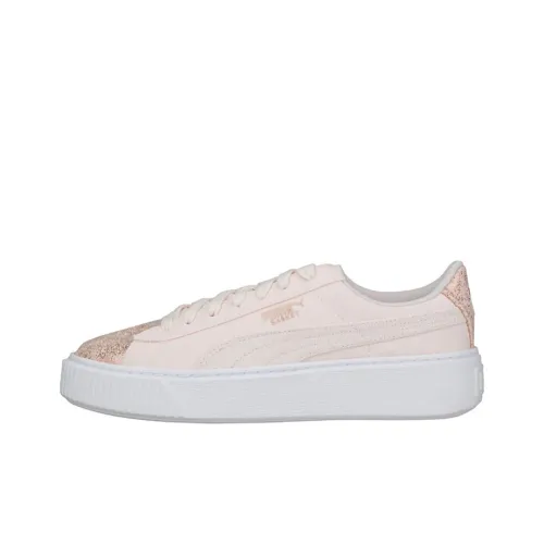 Fenty Beauty X PUMA Basket Skateboard Shoes Women's Low-Top Rose Gold