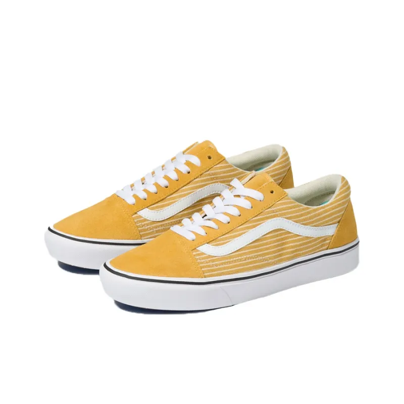 Vans ComfyCush Old Skool Stripe Golden Glow True White-2