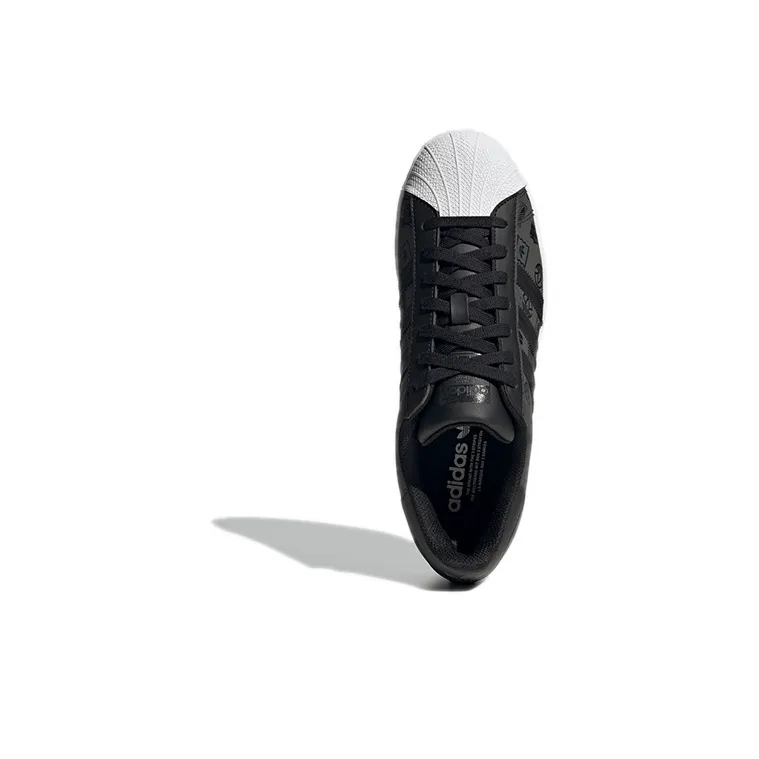 Adidas Originals Superstar Shoes 'Black Green Monogram'-4