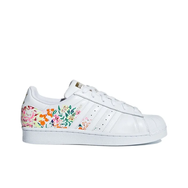 Adidas Superstar Floral Gold Metallic Women's-1