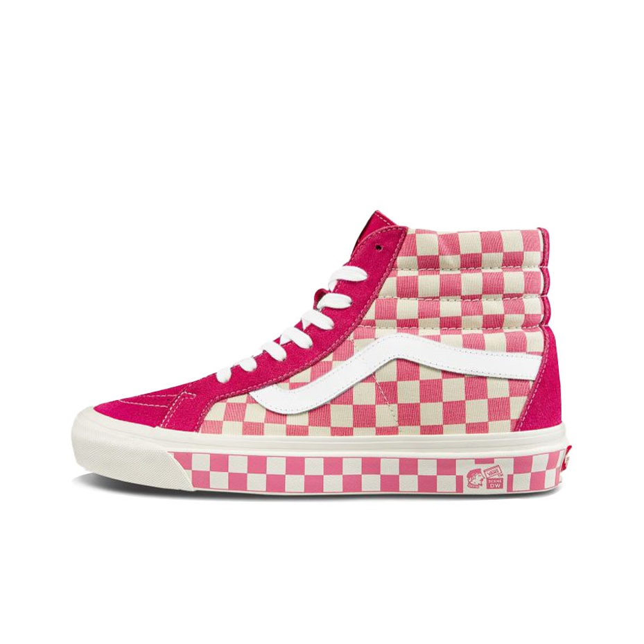 Vans Style 38 Skateboard Shoes Unisex High Top White Pink POIZON