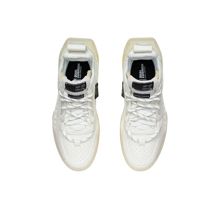 LiNing Enlightenment Durable Breathable Low Top Skateboard Shoes Women's White-2