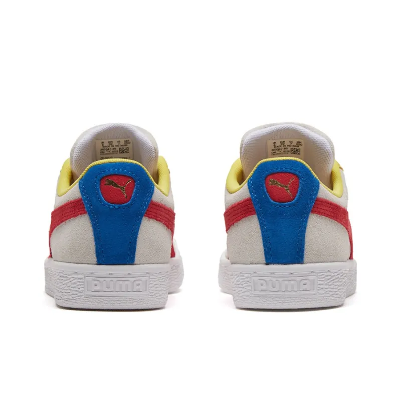 PUMA Suede Classic 'White Gray Red'-4