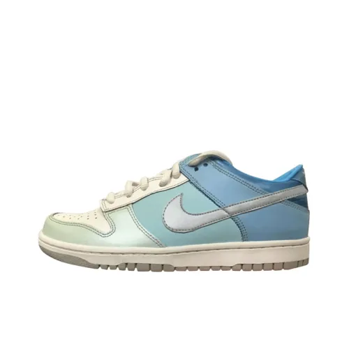 Nike Dunk Skateboard Shoes Women's Low-Top Blue/Silver/White/Green