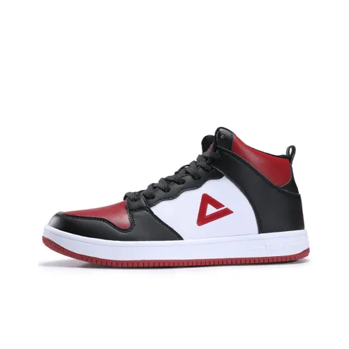 PEAK Skateboard Shoes Men Mid-Top Red/Black