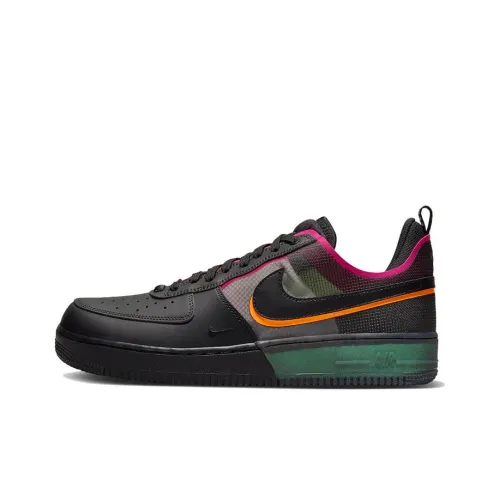 Nike Air Force 1 React Black Black Team Orange Pink Prime