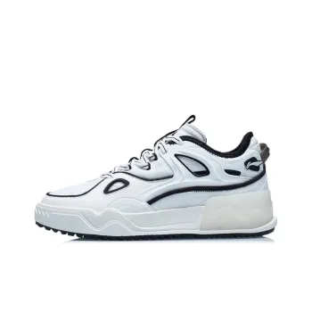 LiNing CF Twinkle Star Slip Resistant Cushioning Lightweight Breathable Low Top Skateboard Shoes Women's Mist White