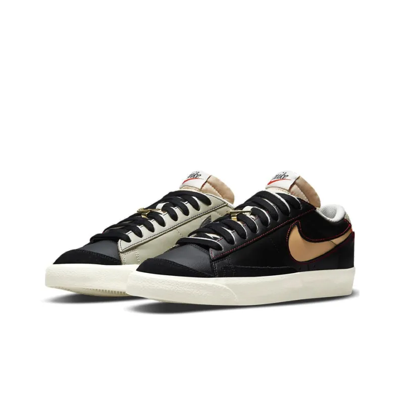 Nike Blazer Low 77 Black Natural Removable Swoosh-2