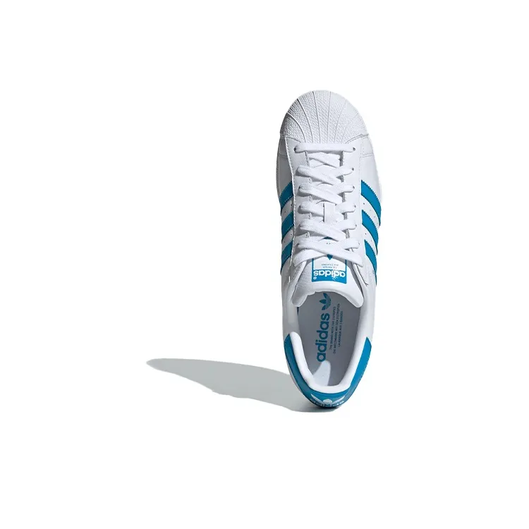 Adidas Superstar White Blue-4