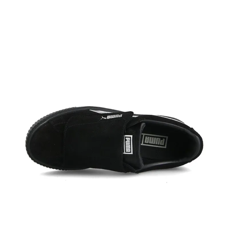 PUMA Platform Strap Satin Shoes Black Women's-3
