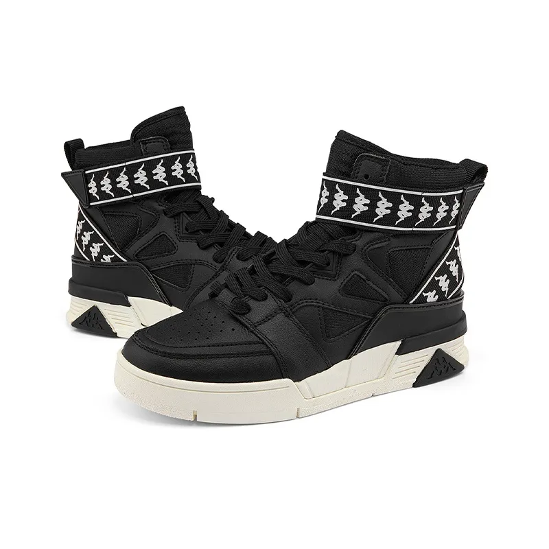 Kappa High Top Skateboard Shoes Unisex Black-4