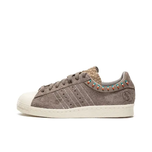 Adidas Originals Superstar 80v Invincible Slip Resistant Low Top Skateboard Shoes Unisex Brown