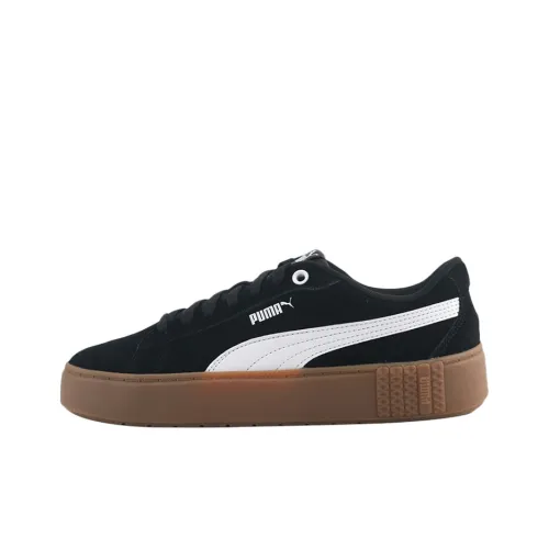 Puma Women's Smash Platform V2 Suede 'Black Gum'