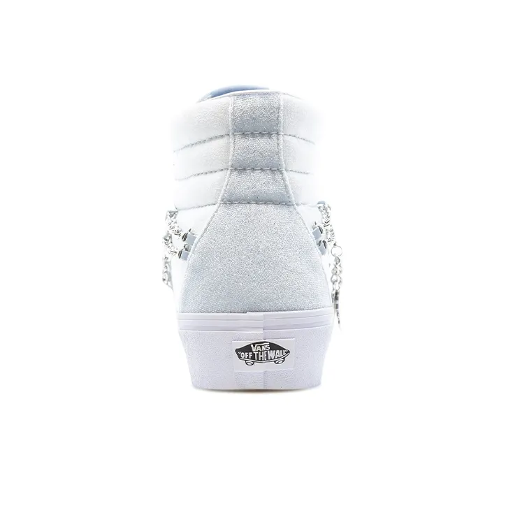 Vans Sk8 Hi Platform 2.0 Chain Velvet Ballad Blue Women's-3