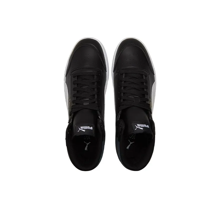 PUMA Unisex Shuffle Mid Top Sneakers Black/White-2