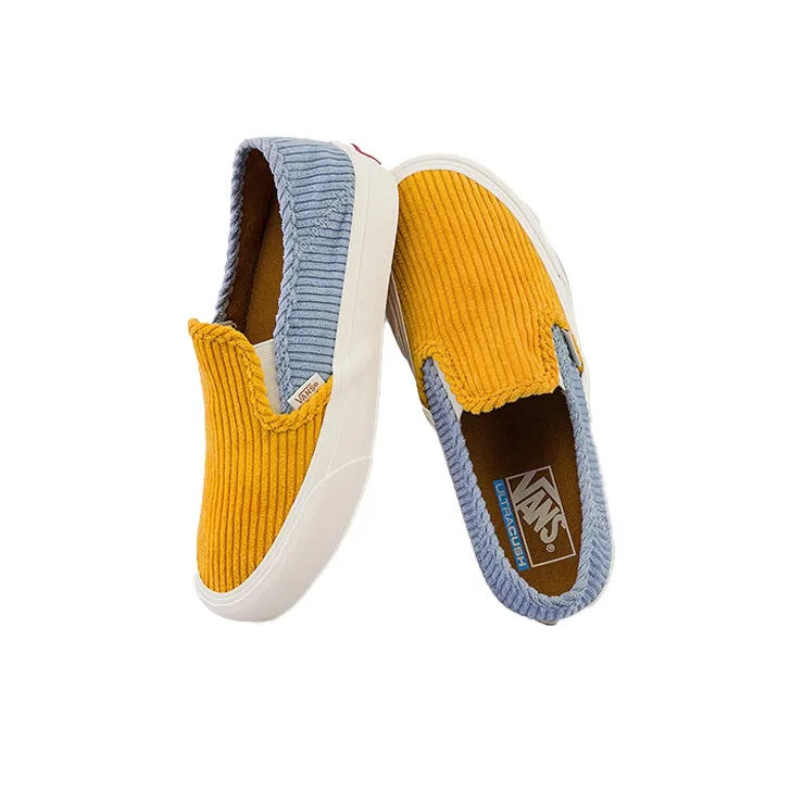 Vans Unisex Slip On Sneakers Yellow/Blue-3