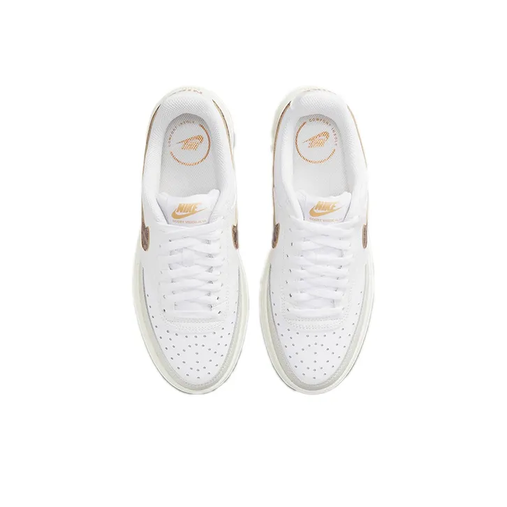 Nike Court Vision Alta Low White Light Bone Sail Archaeo Brown Women's-3