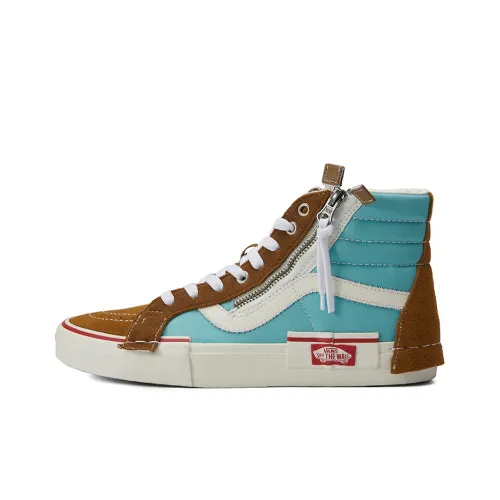 Vans SK8 Skateboard Shoes Unisex High-Top Blue/Brown