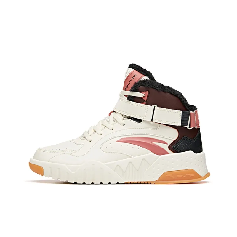Anta Coverage Thermal Slip Resistant High Top Skateboard Shoes Women's-0
