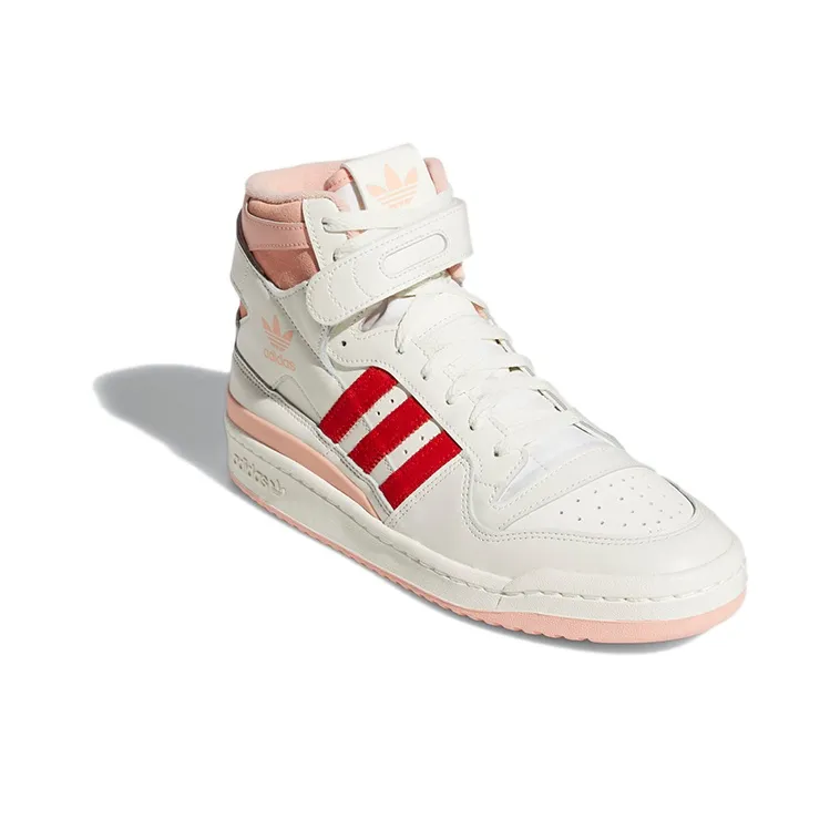 Adidas Forum 84 Hi Off White Pink Red-2