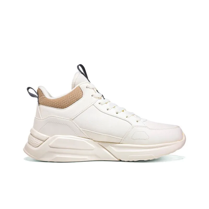 361° Warm And Water Resistant Mid Top Skateboard Shoes Men's Light Bone-1