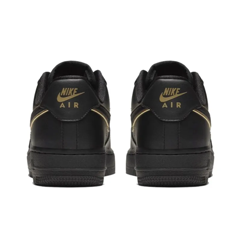 Nike Air Force 1 Low Black Gold Swoosh Women's-3