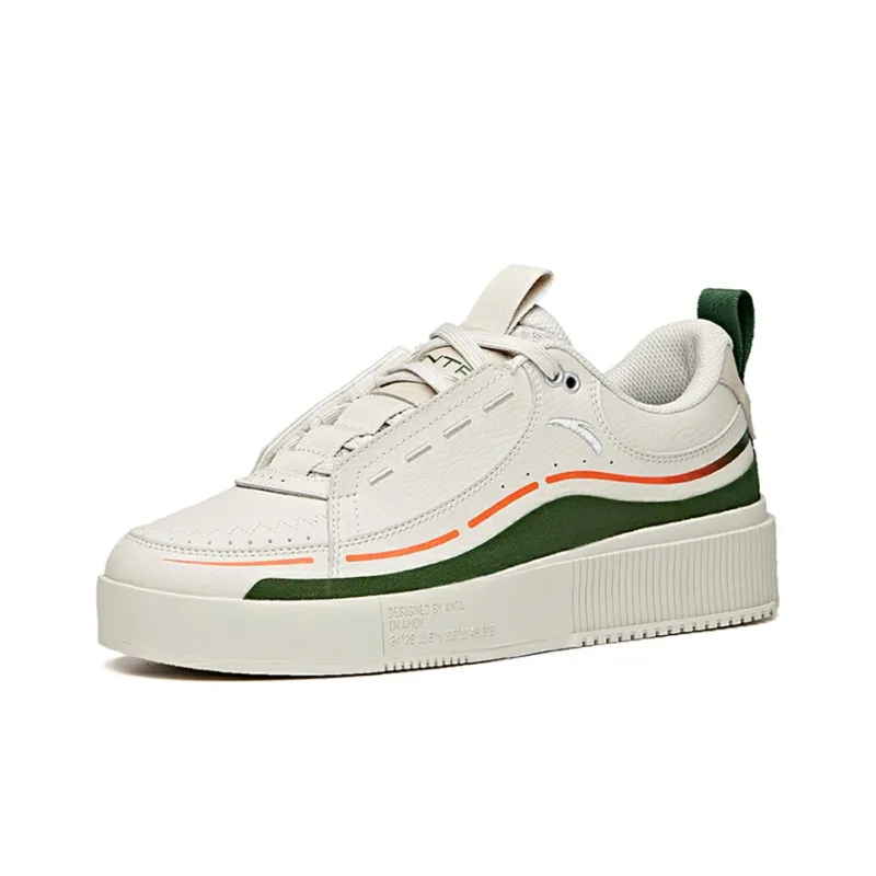 Anta Life Collection Lightweight And Wear-resistant Low-Top Skateboard Shoes Men's Gray Green-1