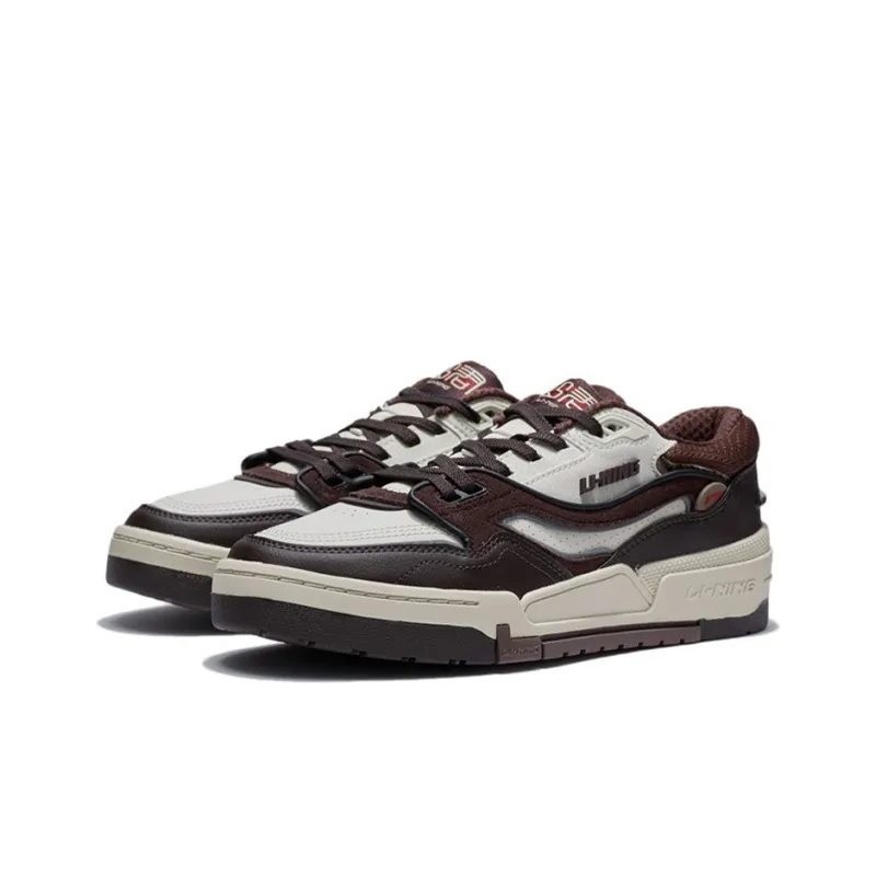 LiNing 001 BTC Slip Resistant, Abrasion Resistant, Lightweight Low Top Skateboard Shoes Men's Burnt Oak Umber-2