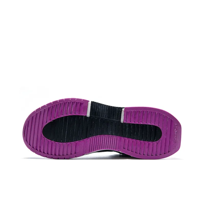 361° QU!KFOAM Mid Top Skateboard Shoes Women's Black Purple-3