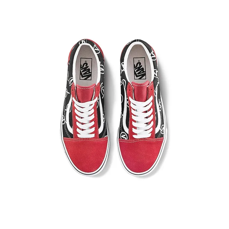 Vans Old Skool Vlogo 'Black Red'-2