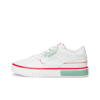 PUMA Cali Star Lights Platform Shoes White/Green/Orange Women's