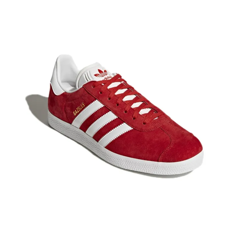 Adidas Gazelle Scarlet/White/Gold Metallic-2